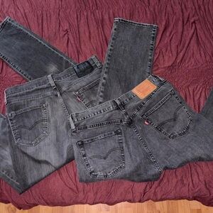 Levi's vintage black jean bundle - Vintage 501 straight + 511 straight 90s jeans